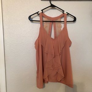 LC Lauren Conrad Sleeveless Ruffle Top